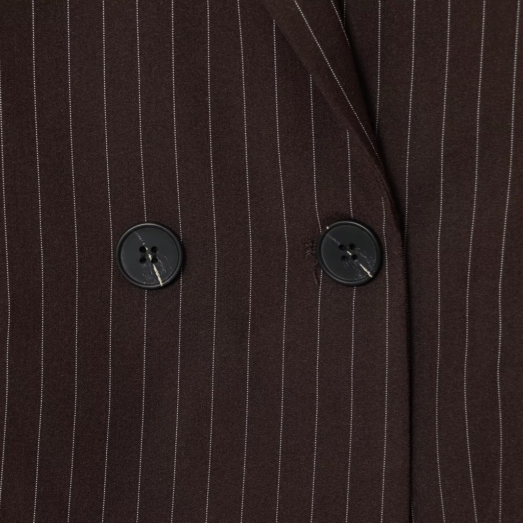 Blazer marron à rayures - NUN0111
