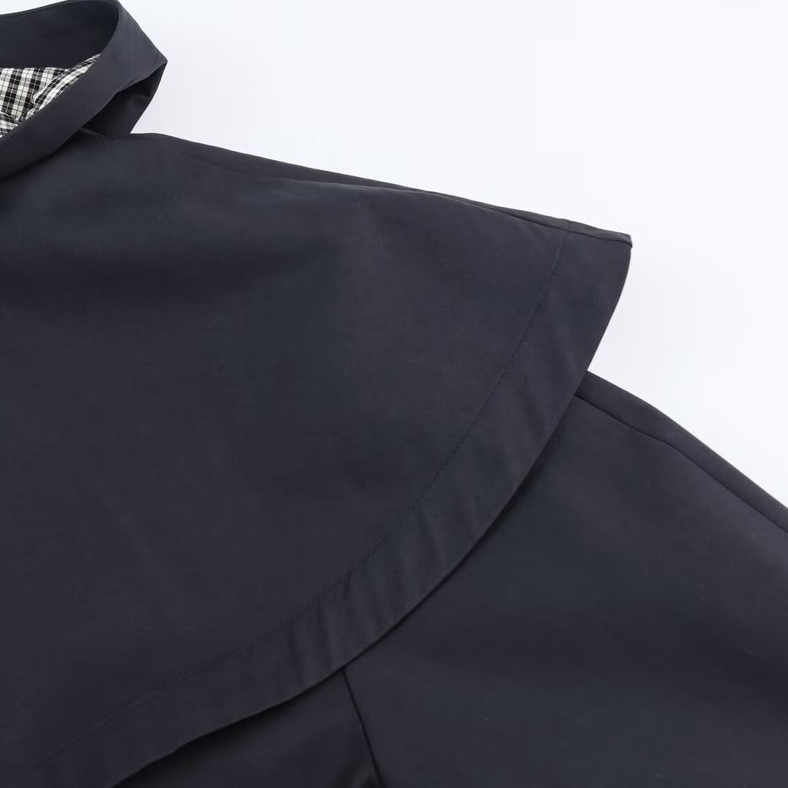 Veste imperméable bleu marine avec capuche - NUN0114