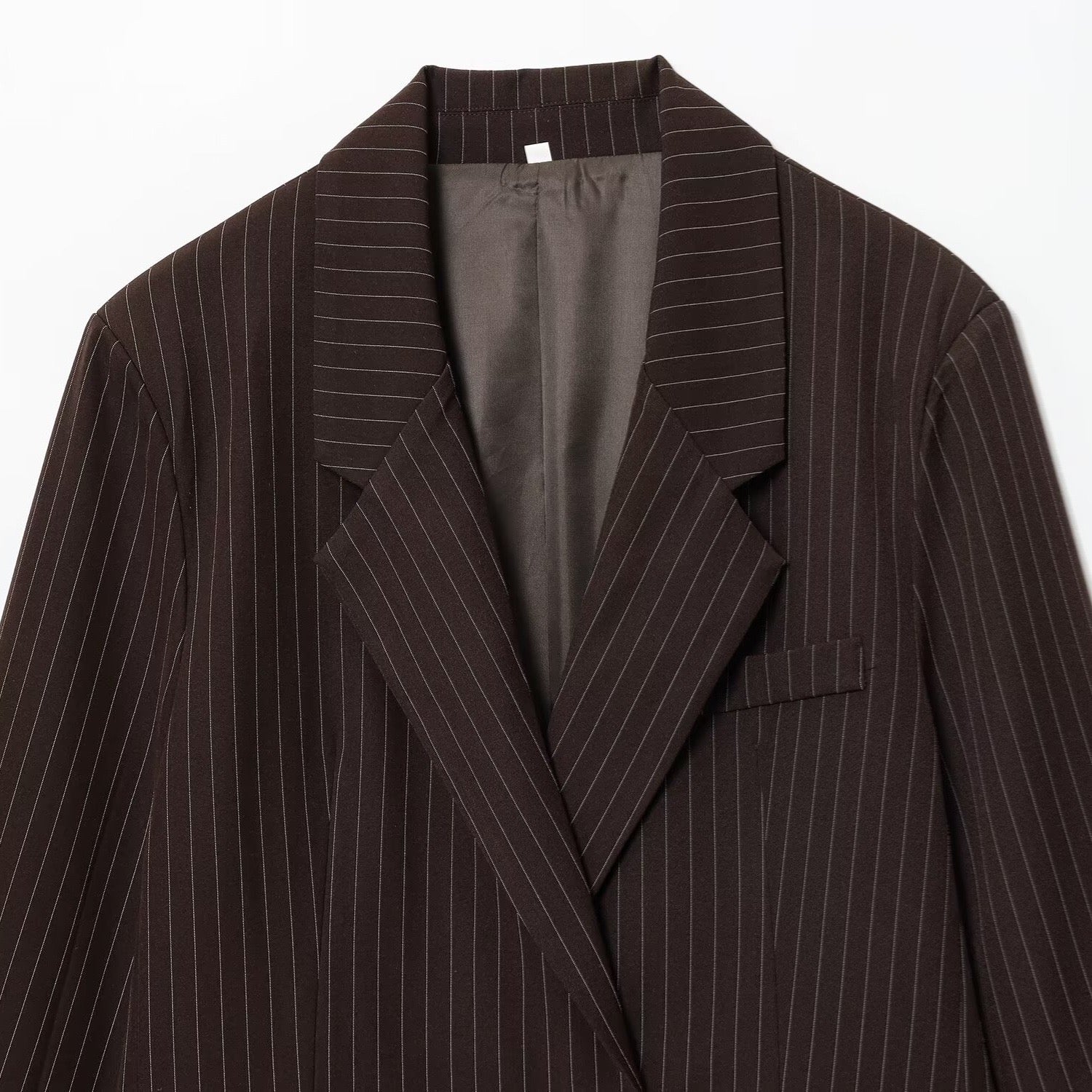 Blazer marron à rayures - NUN0111