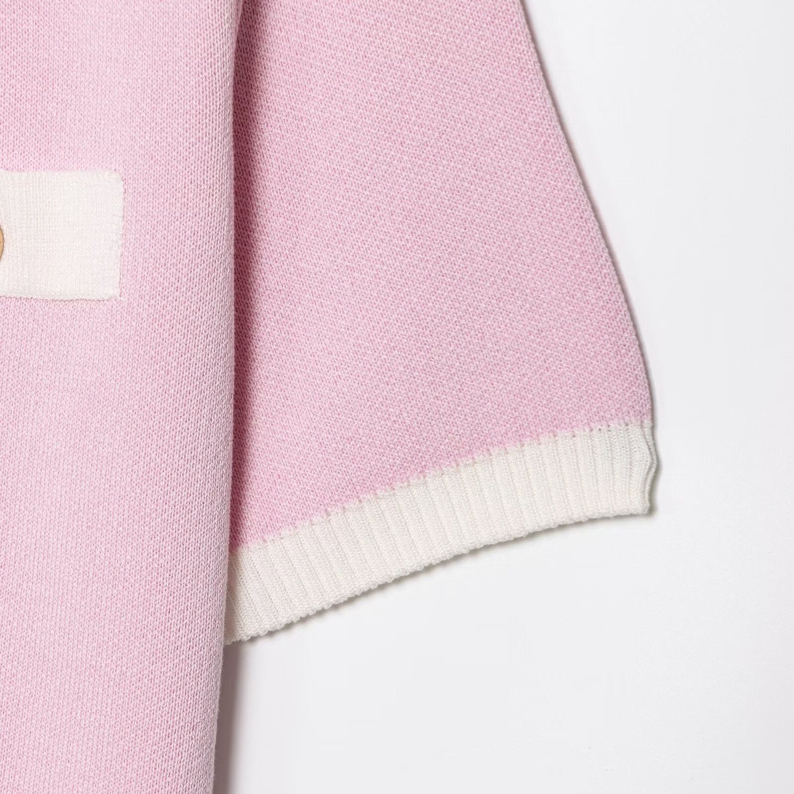 Cardigan en maille rose