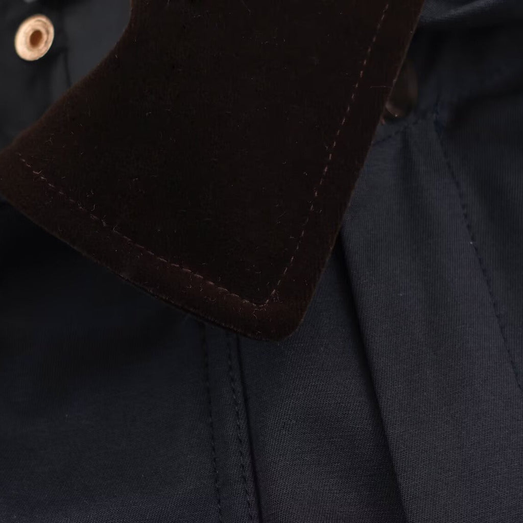 Veste imperméable bleu marine avec capuche - NUN0114
