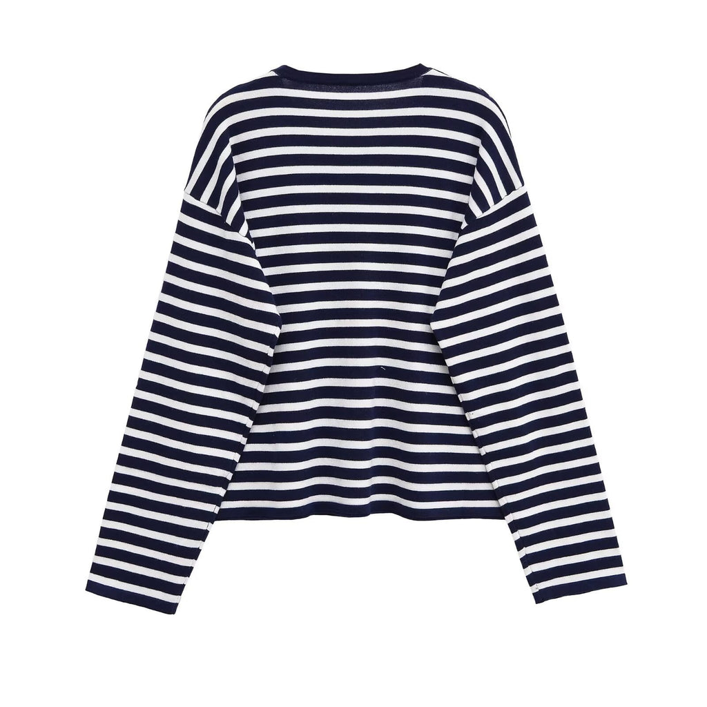 Marinière en maille rayée