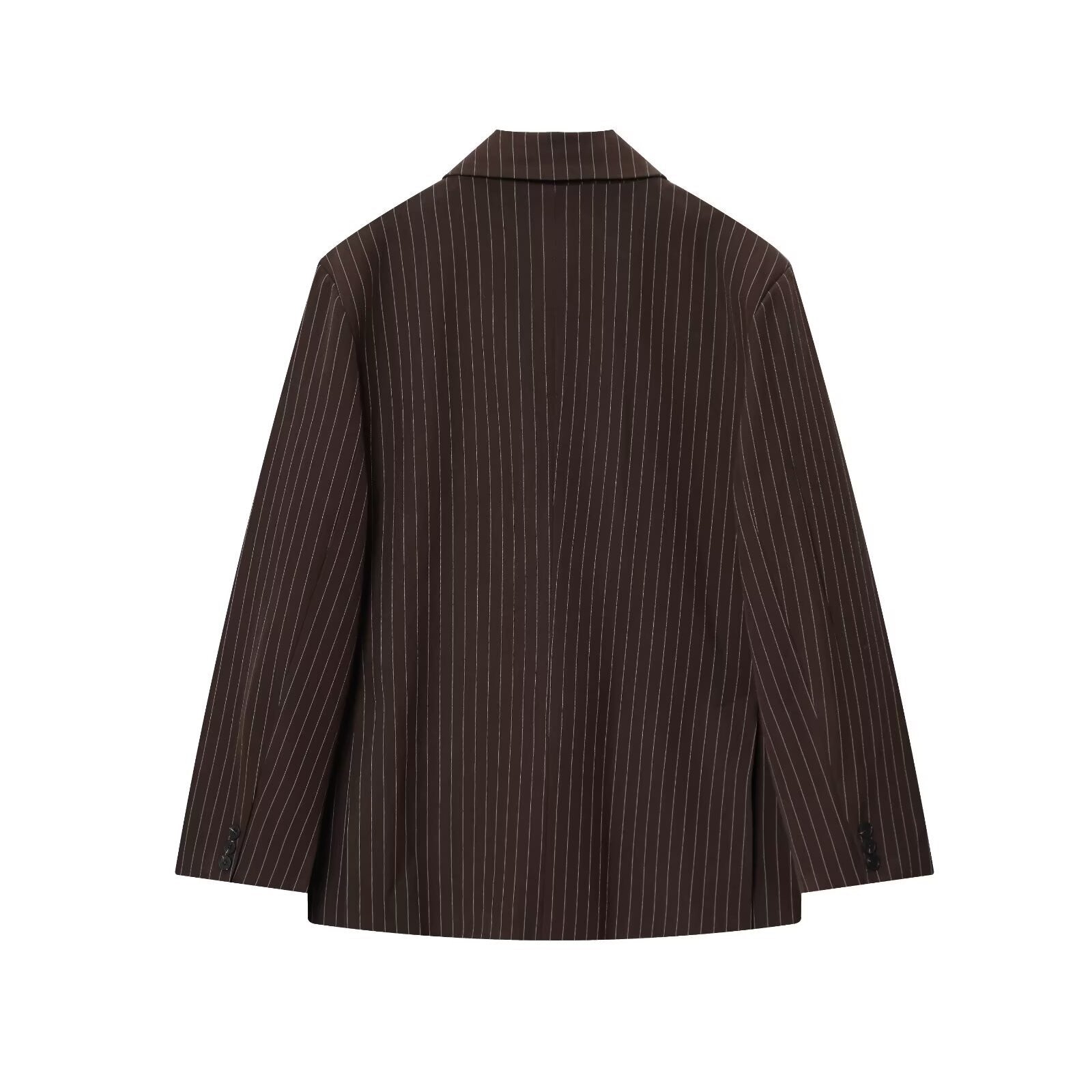 Blazer marron à rayures - NUN0111