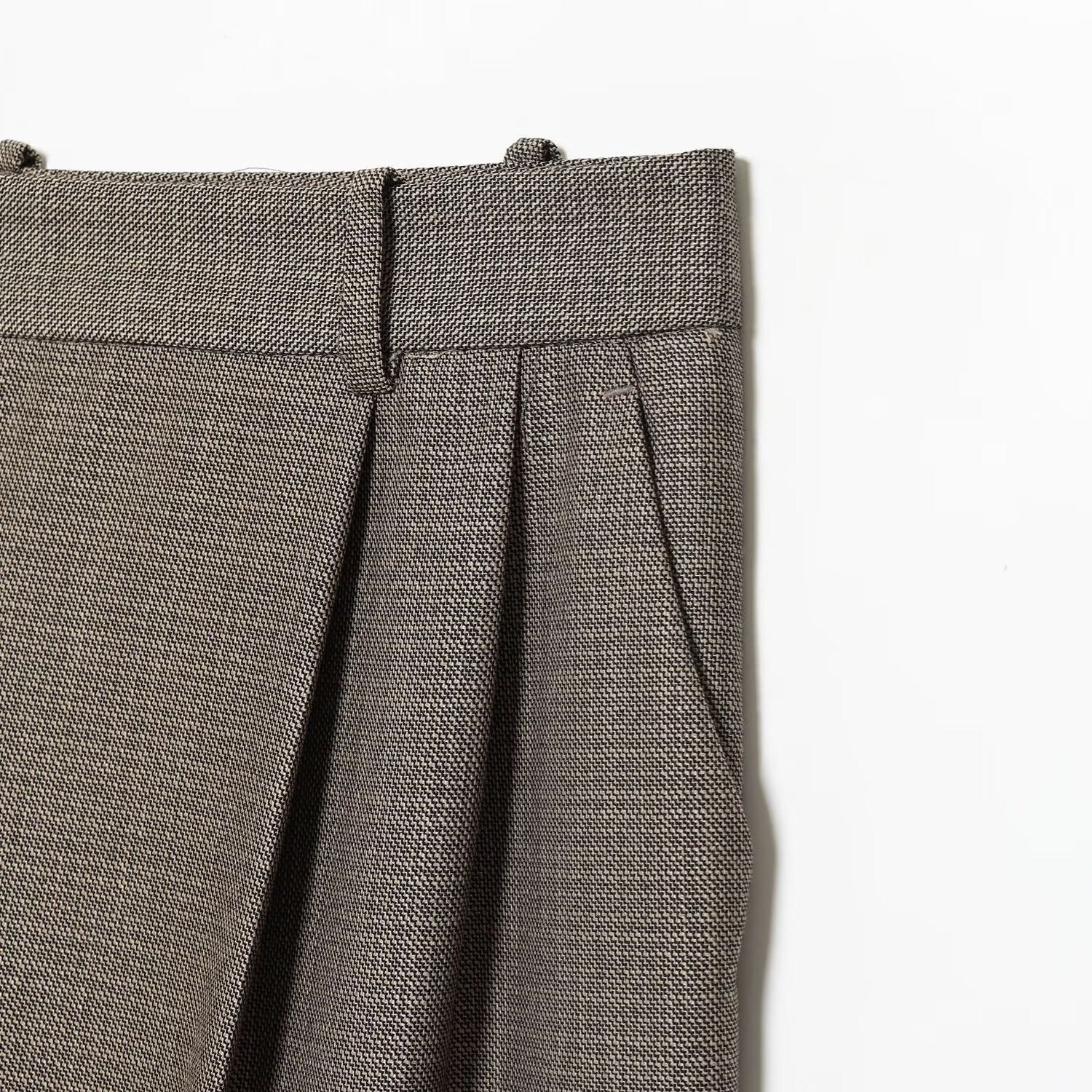 Pantalon droit gris à pinces - NUN0112