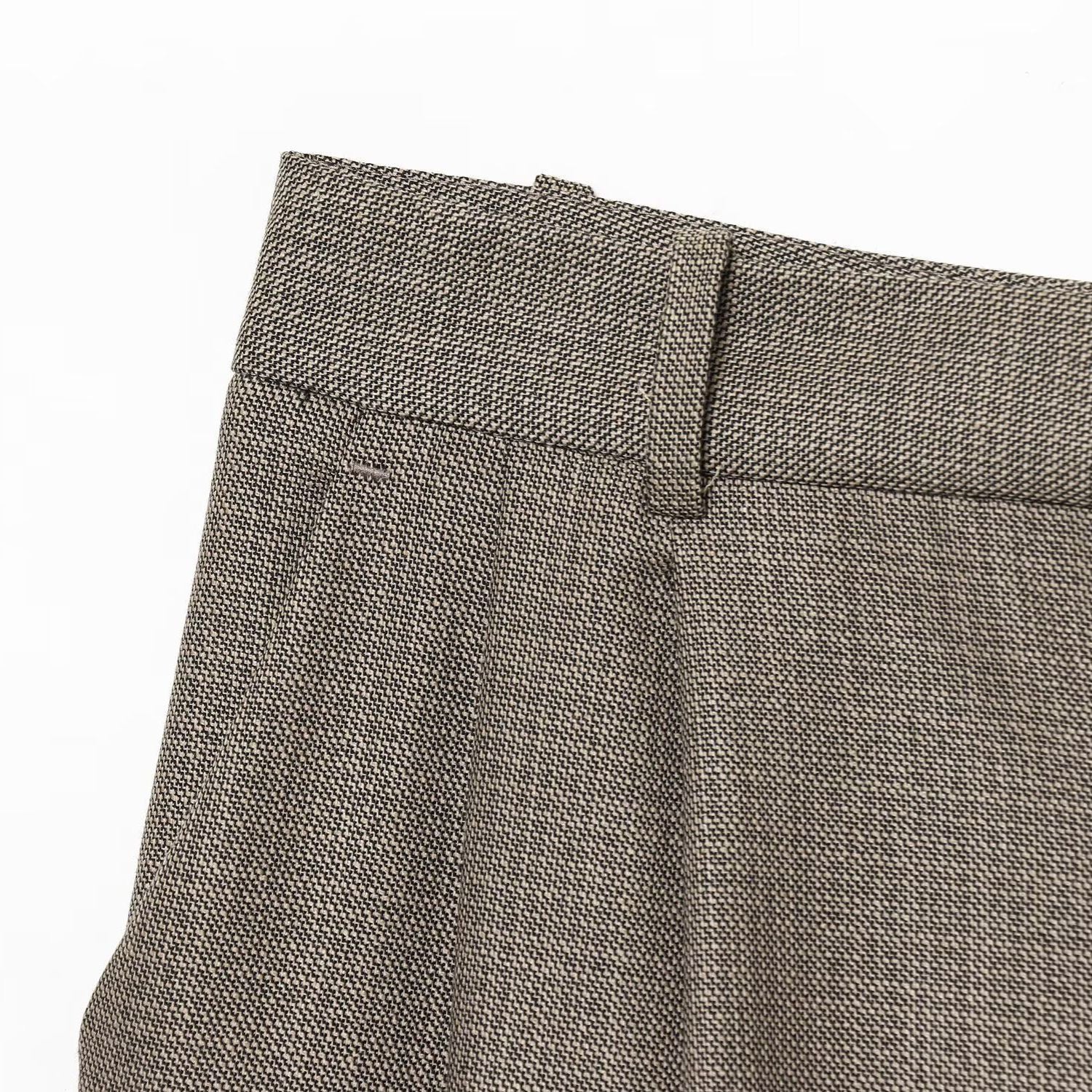 Pantalon droit gris à pinces - NUN0112