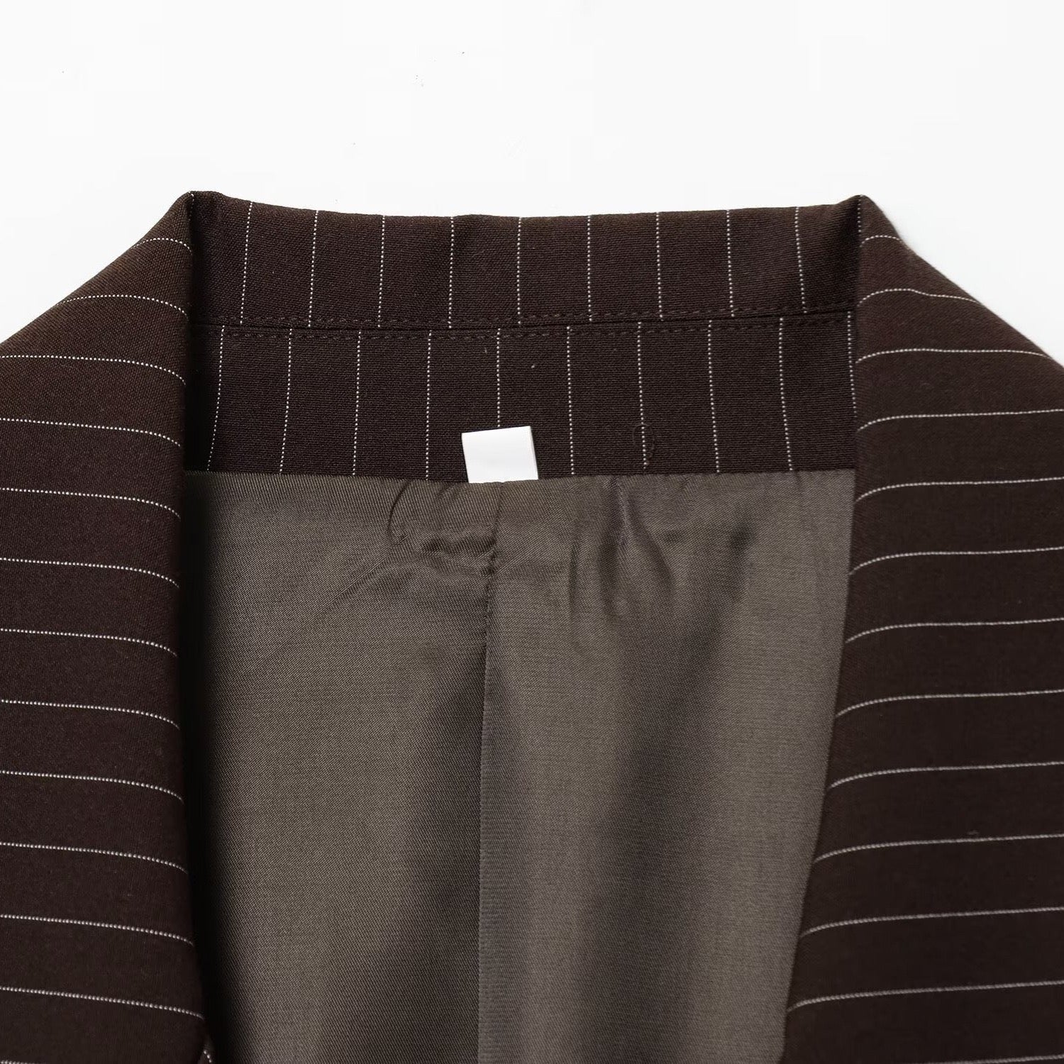 Blazer marron à rayures - NUN0111