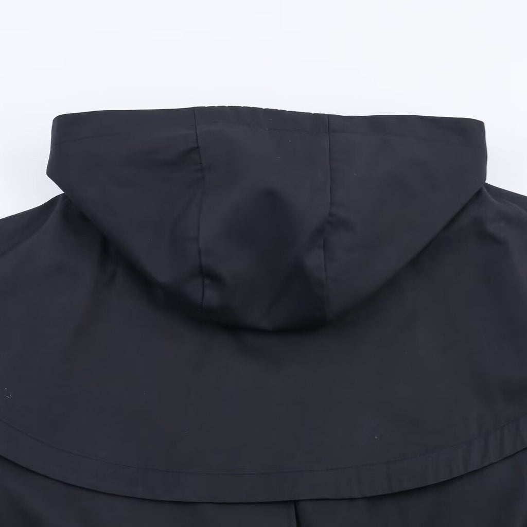Veste imperméable bleu marine avec capuche - NUN0114