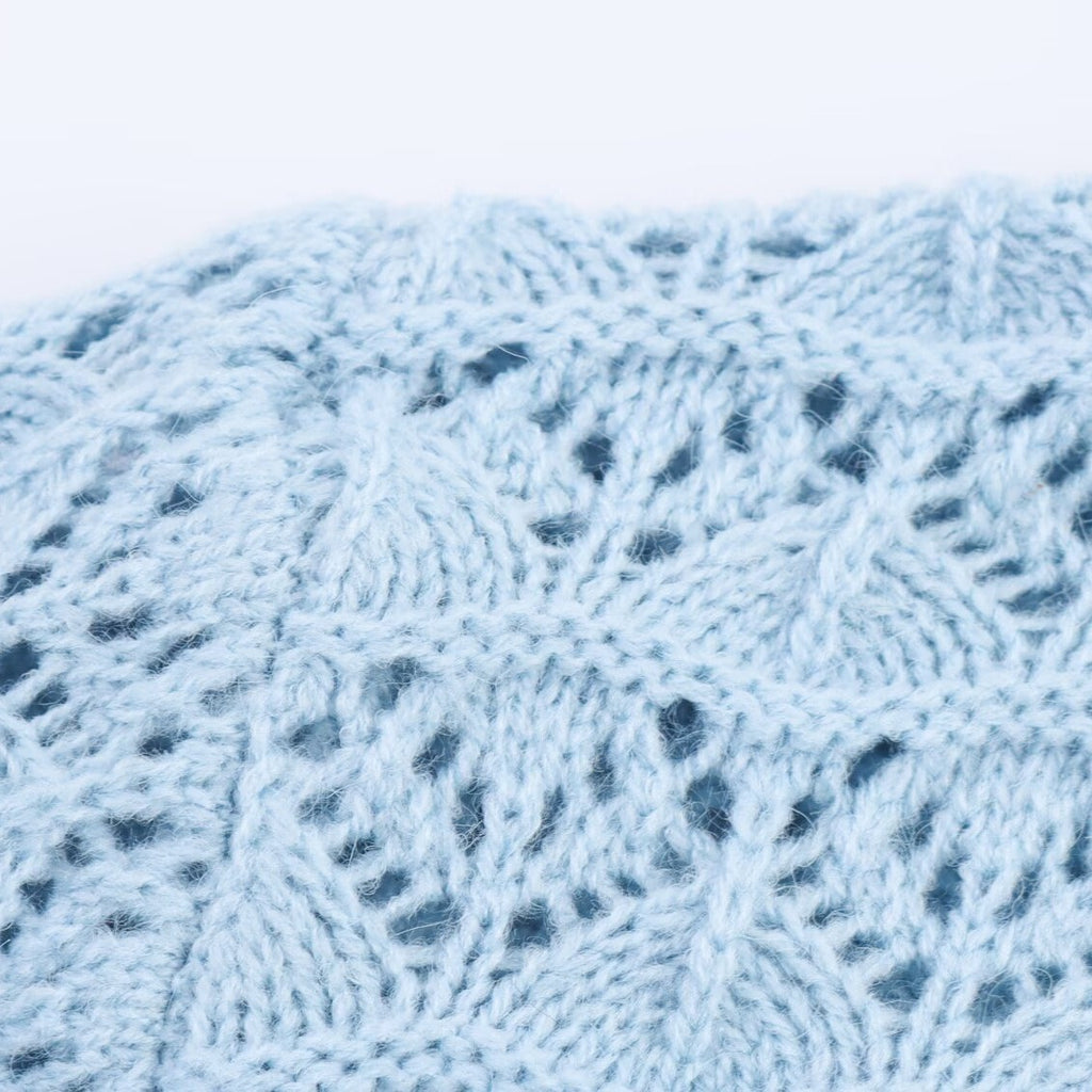 Cardigan ajouré bleu ciel - NUN0116