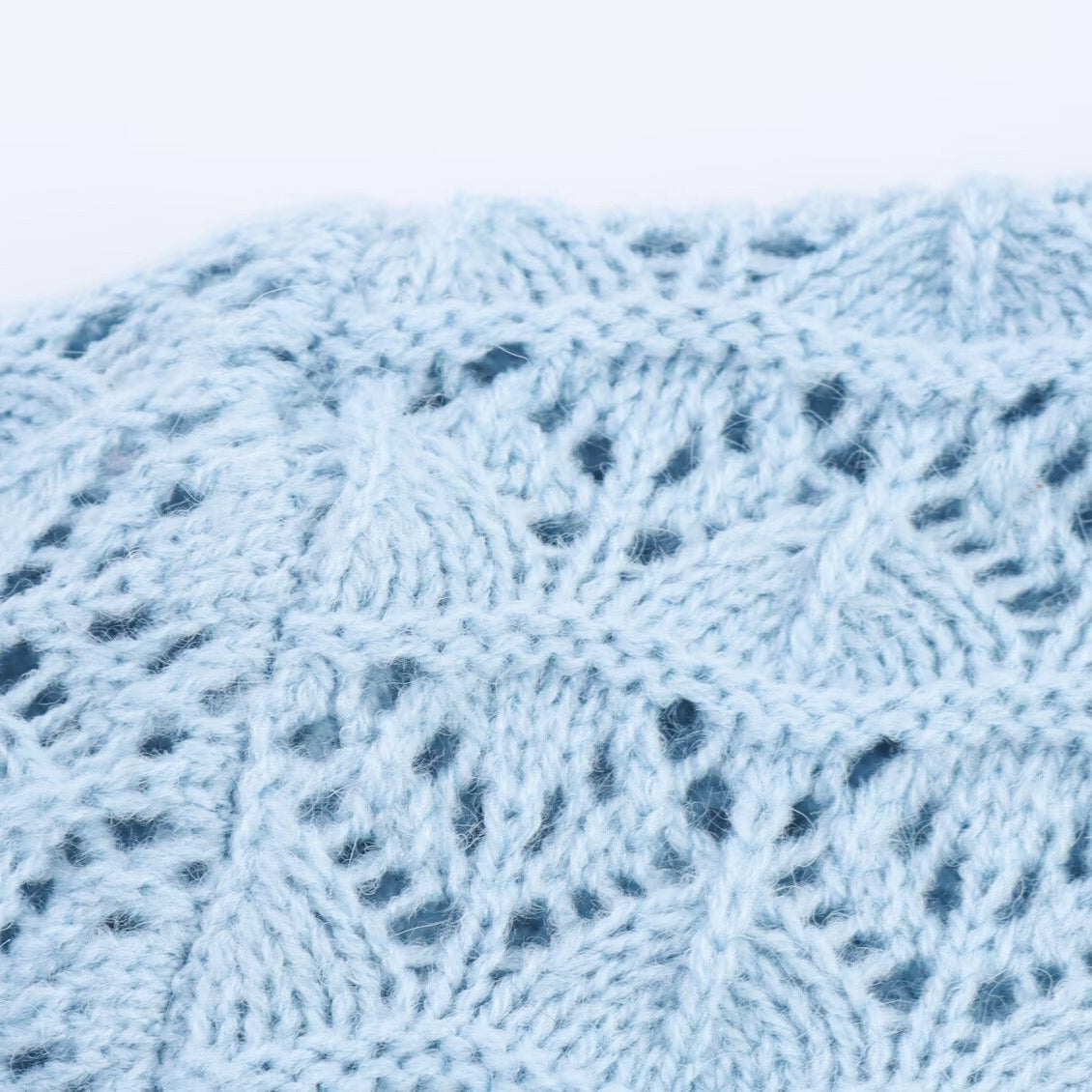 Cardigan ajouré bleu ciel - NUN0116
