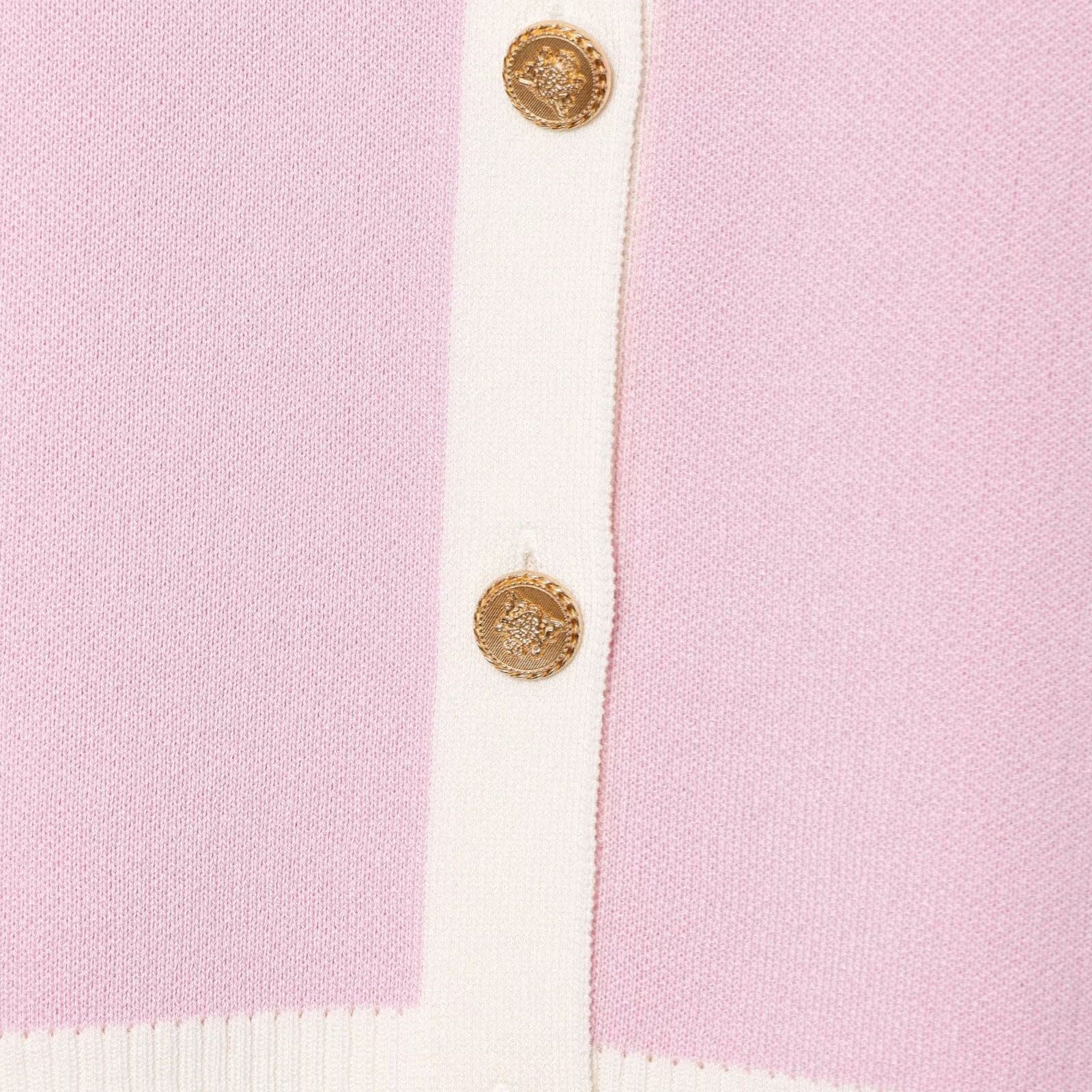 Cardigan en maille rose