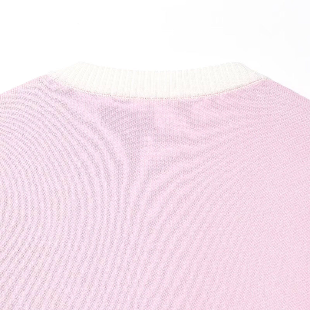 Cardigan en maille rose
