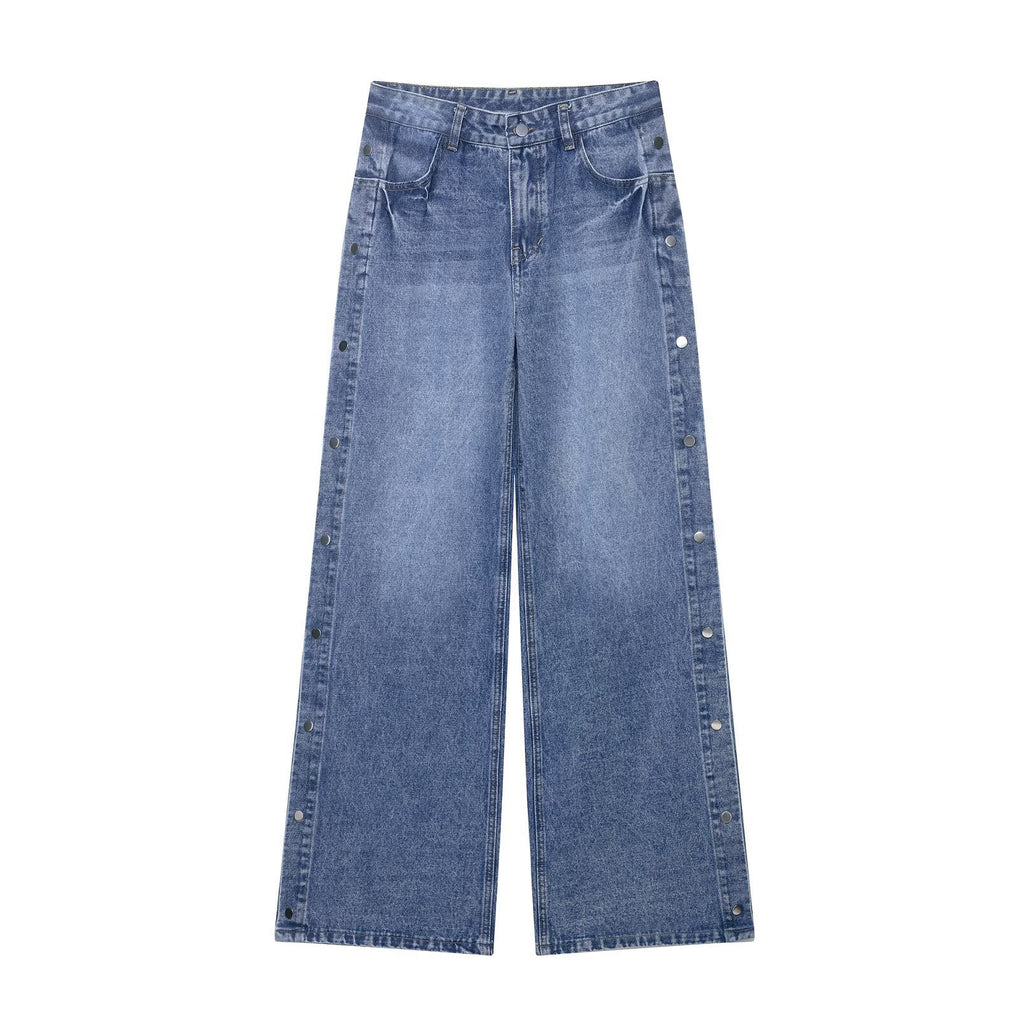Jean wide leg boutonné