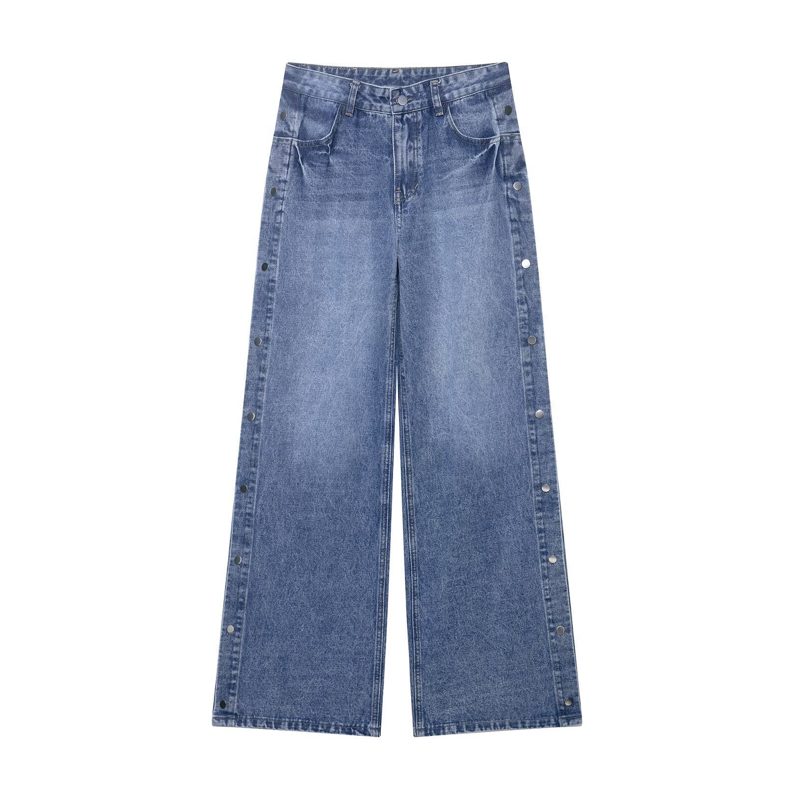 Jean wide leg boutonné