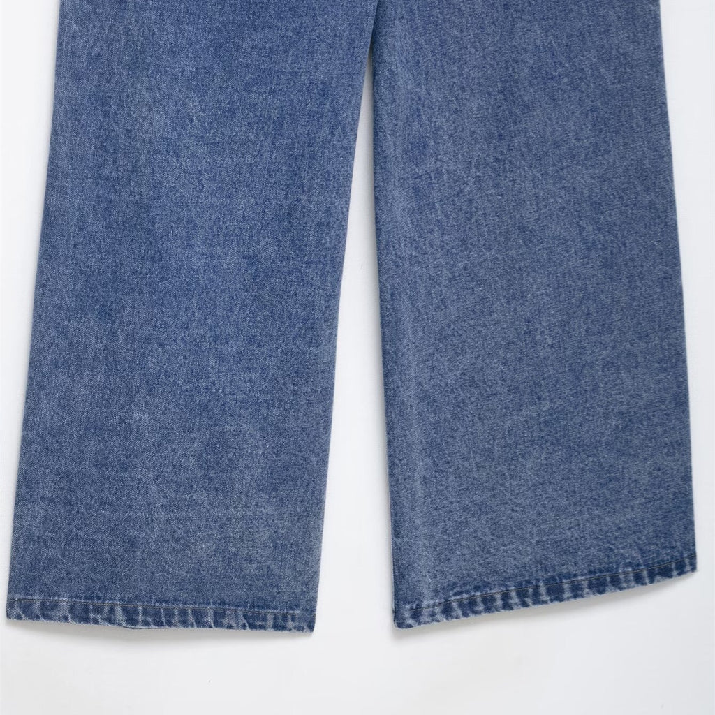 Jean wide leg boutonné