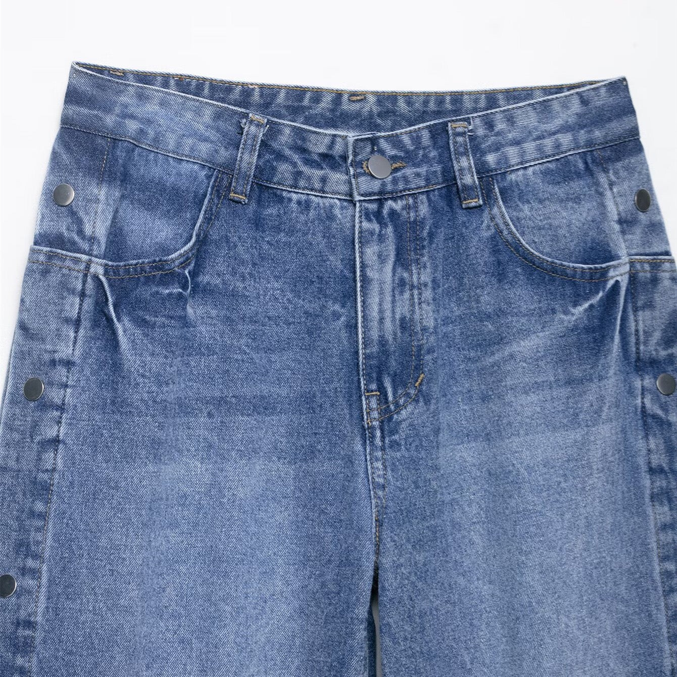 Jean wide leg boutonné