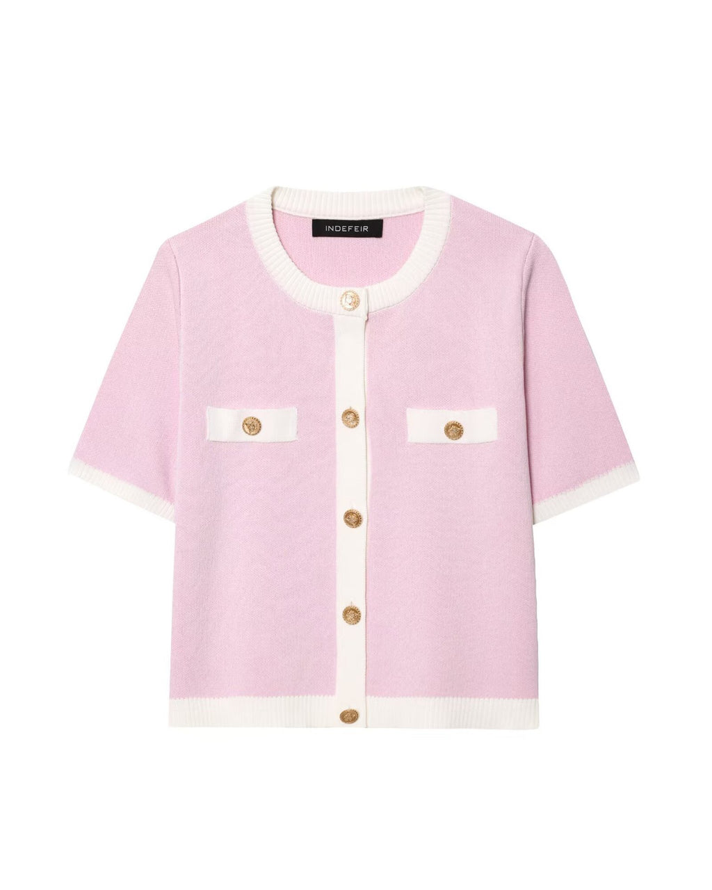 Cardigan en maille rose