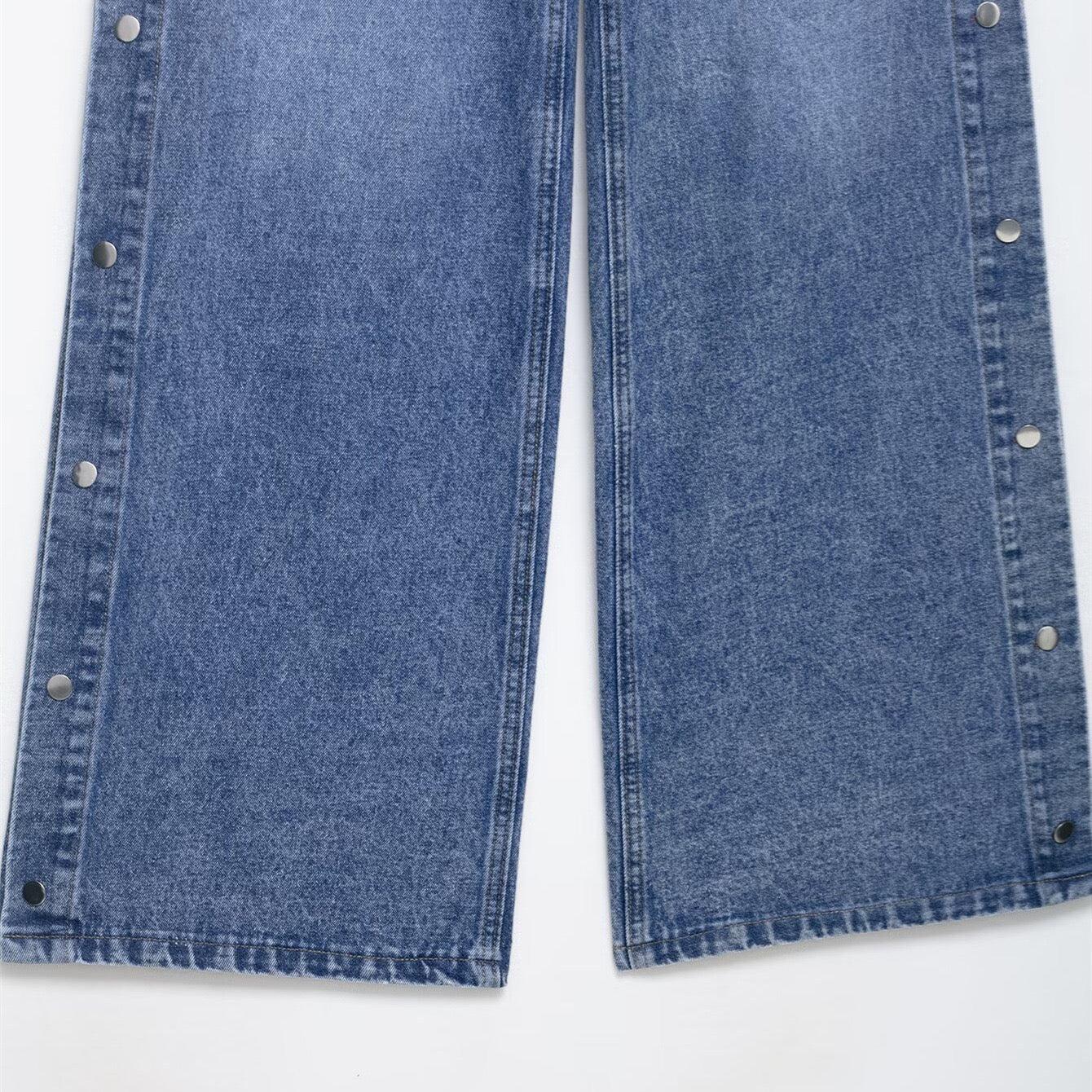 Jean wide leg boutonné