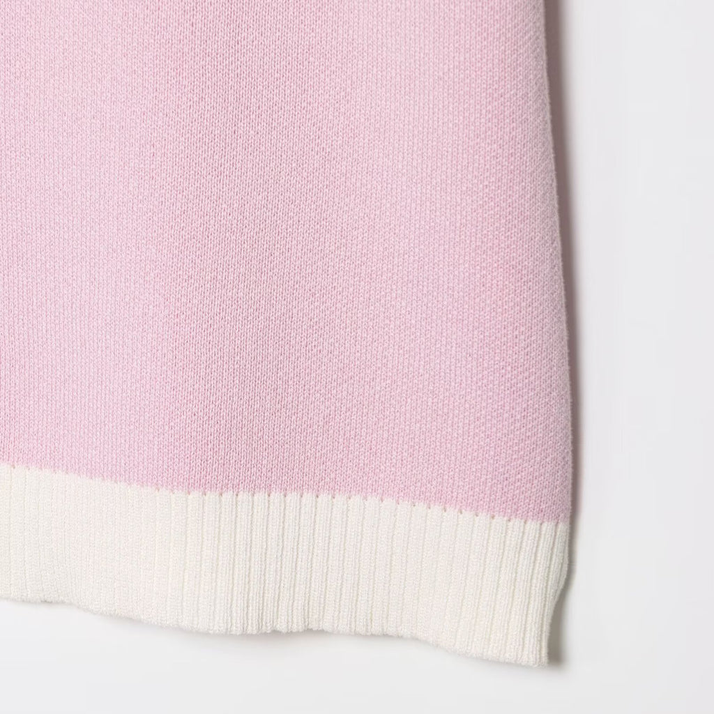 Cardigan en maille rose