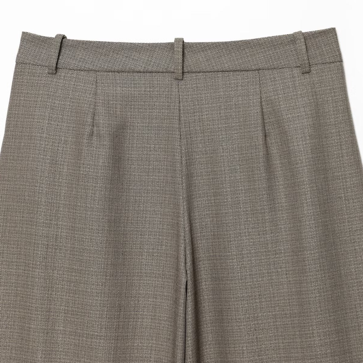 Pantalon droit gris à pinces - NUN0112